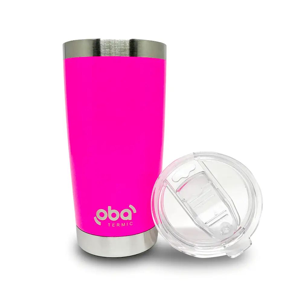 Copo Térmico rosa neon